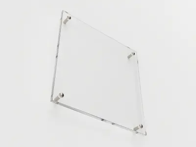 Nameplate logo signage mockup 03 3D model