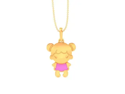 Kids Pendants 3dm STL OBJ FBX Renders Details 3D print model 16