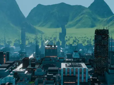 Alien Planet Sci-Fi City 16 3D model