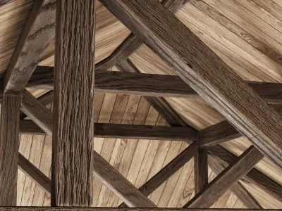 Wooden Ceiling V8  3D model