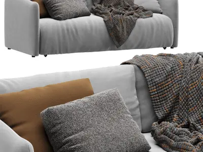 Sofa Chase Velvet Light 3D model