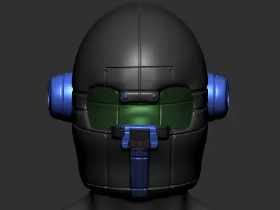 High quality fantasy helmet high poly sculpt 3d printable 3D model