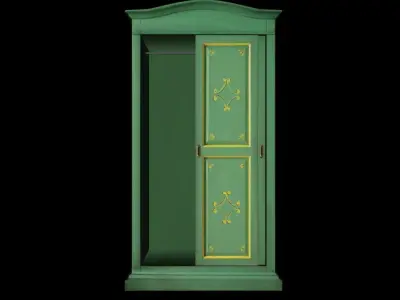 Asian Wardrobe Low-poly 3D model