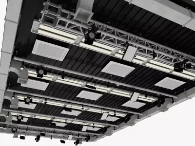 Ceiling Ventilation Pipes 21 3D model