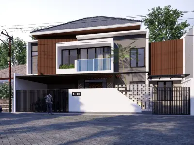 House Facade Model 1 3D print model