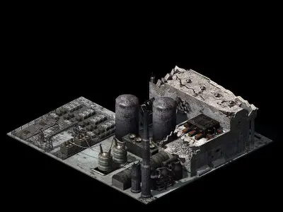 War-city-scars 07 3D model