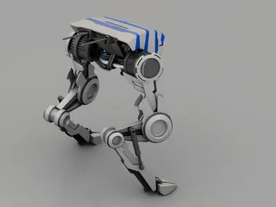 Dino robot  rigged character 3D model
