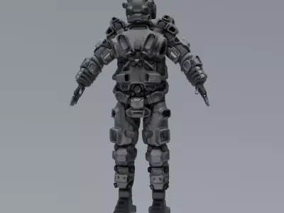 Scifi Soldier - Operator 002 Low-poly 3D model