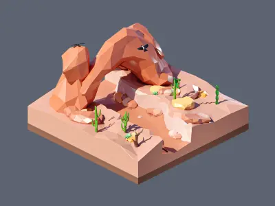 land 41A Low-poly 3D model
