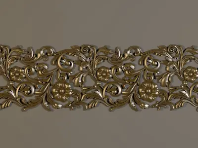 carved baguette  3D model 2