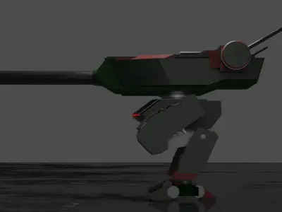Robot 3D Model with gun 3D model