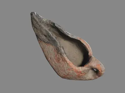 Ancient candlestick Low-poly 3D model