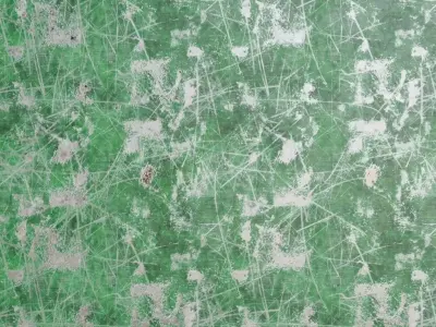 Dirty Painted Green Metal Surface PBR Seamless Texture