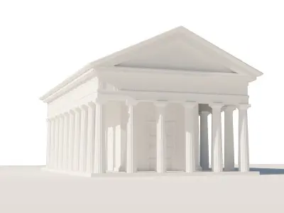 Temple of Theseus Low-poly 3D model