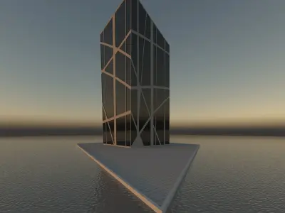 building  on  sea 3D model