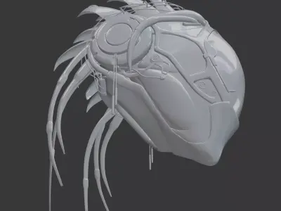 Sci Fi Combat Helmet 3D Printable  3D print model