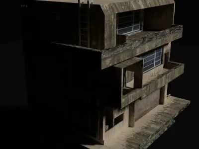 Old Apartement 3d Model Low-poly 3D model