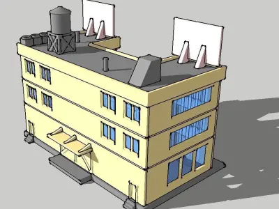 Modern Office Building by Outland Models 3D Printable 3D print model