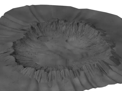 Mars - crater 3D model