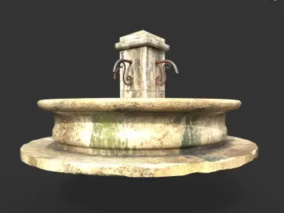 Stone Public Fountain 3D model
