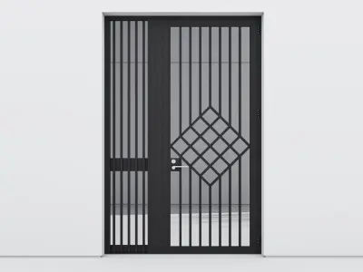Aluminium door 235 3D model