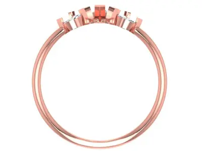 Solitaire Women Light Weight Marquise Stone Band Ring 3D print model buy