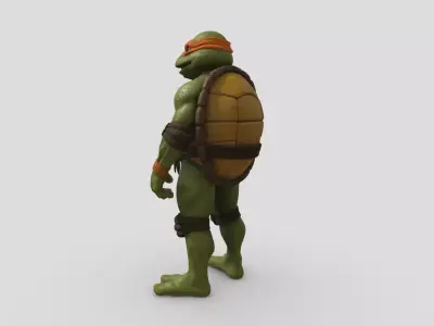 TMNT Michael Angelo High From 1990 Retro Movie 3D Model 3D model