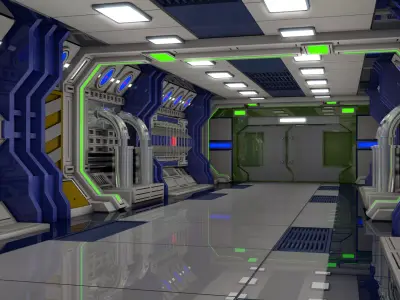 Sci Fi Interior  3D model order