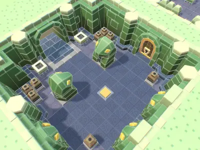 Snake Temple - Proto Series Low-poly 3D model