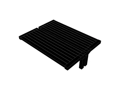 Group Modern Outdoor Bench v3 001 Low-poly 3D model