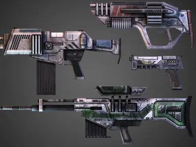 FPS Weapon Pack Low-poly 3D model