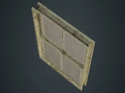 Window 1D Low-poly 3D model