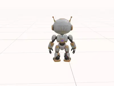 Stylized Futuristic Astronaut Robot  Chibi 3D Model Low-poly 3D model