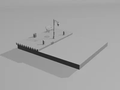 Street Asset blender 3D model