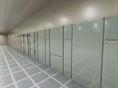 Glass Wall Panel System 3D model