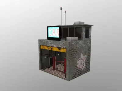 Cyberpunk City - Building 18 Low-poly 3D model