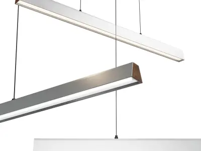 Blackjack Lighting Flair Kitchen Island Linear LED Pendant Low-poly 3D model