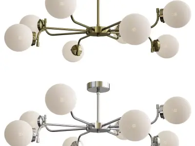The David Hunt Lighting Collection JAZZ 8 light polished brass Low-poly 3D model