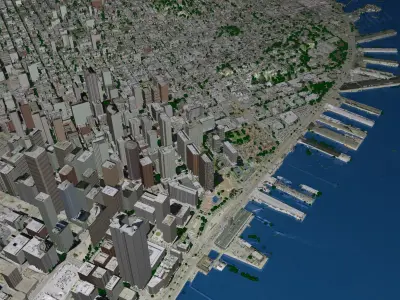 San Francisco 3D Model Low-poly 3D model
