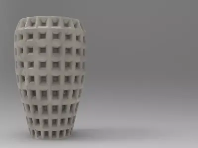 Arble Vase Low-poly 3D model