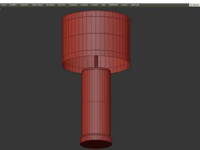  Grace Gold Table Lamp with Fabric Shade Low-poly 3D model