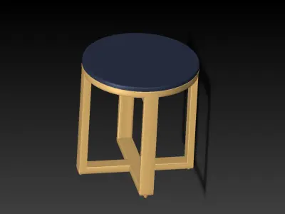 Round Dining Table Free 3D model