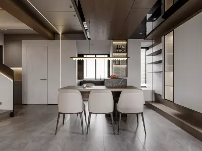 apartment interior scenes     3D model 38