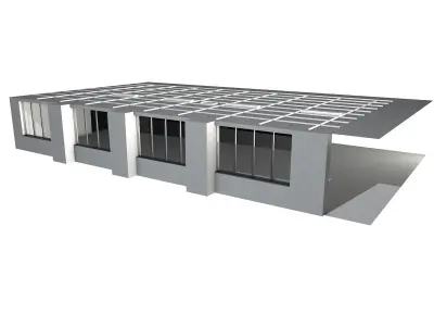 White Room with Windows 3D model