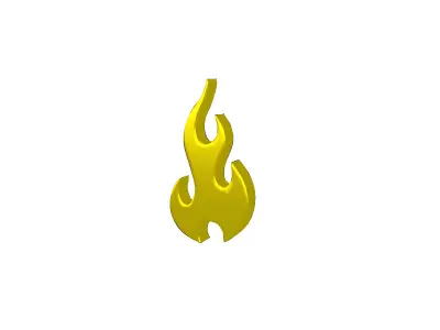 Fire Symbol v9 013 Low-poly 3D model