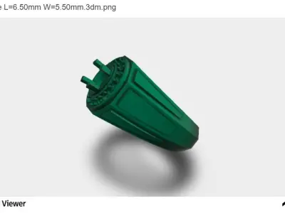 Men Ring With Round Cut Center Stone 3D print model