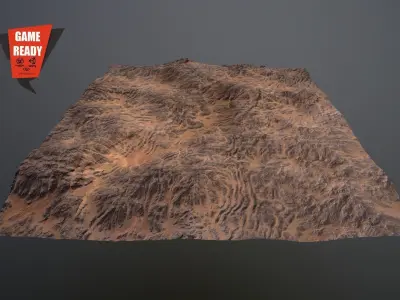 Arid Land PBR GameReady Low-poly 3D model