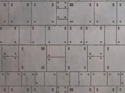 Sci-Fi Wall PBR Seamless Texture