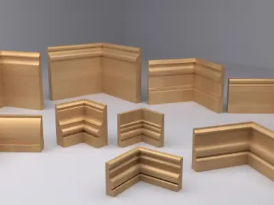 MOULDINGS COLLECTION set of wooden corner pieces 3D model