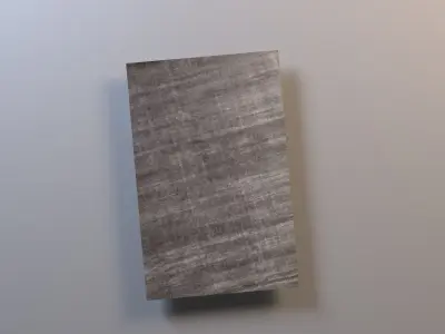 Carpet rectangular piece of wood on wall 3D model